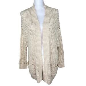 ASTR the Label Women's Chunky Cardigan Sweater Cream  Size L